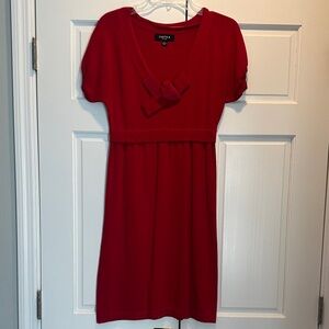 Chetta B Red Dress with Bow Detail- Great for Holiday Parties